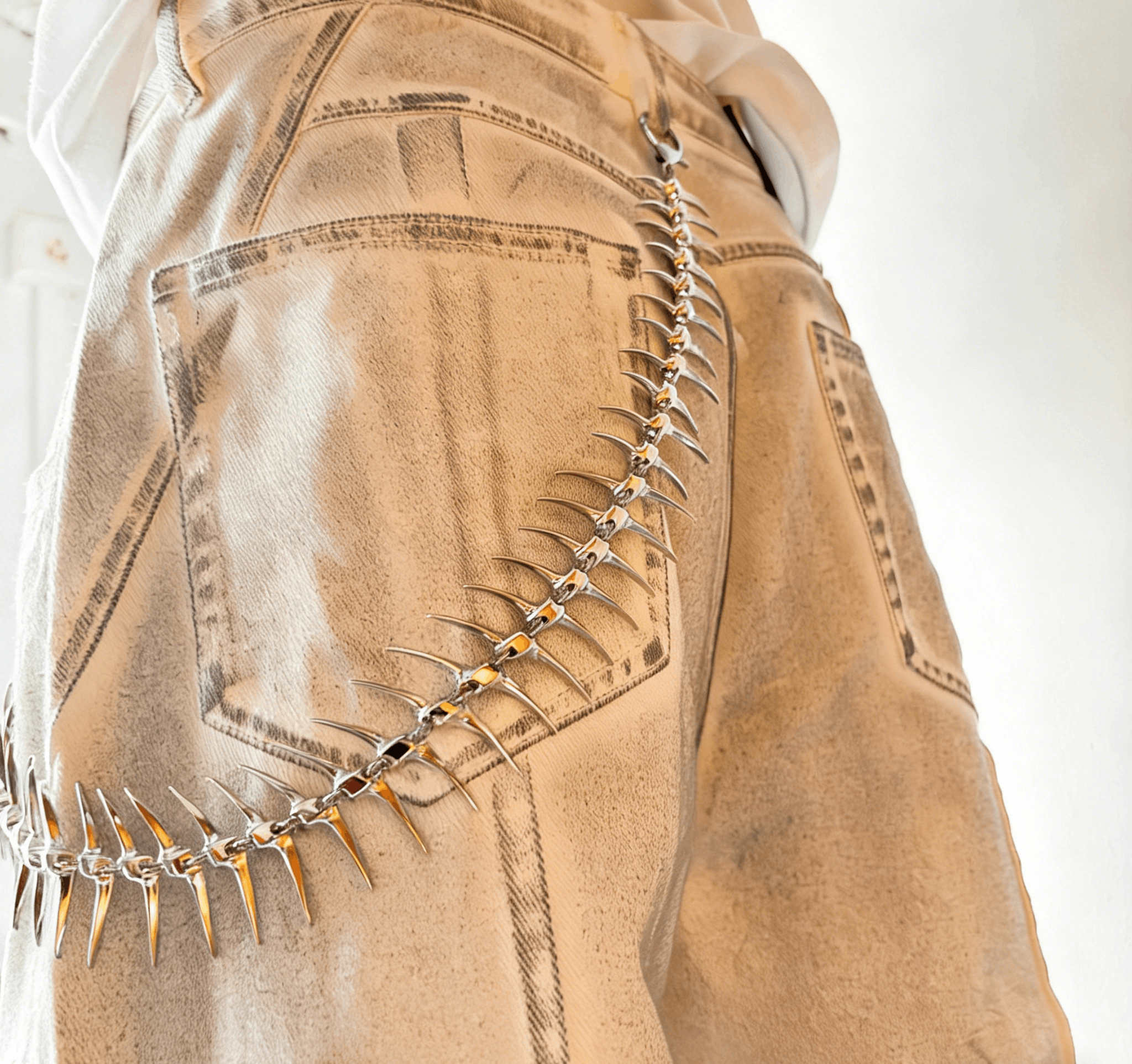 Vintage Hip hop punk high street jeans waist chain Size ONE SIZE - 2 Thumbnail