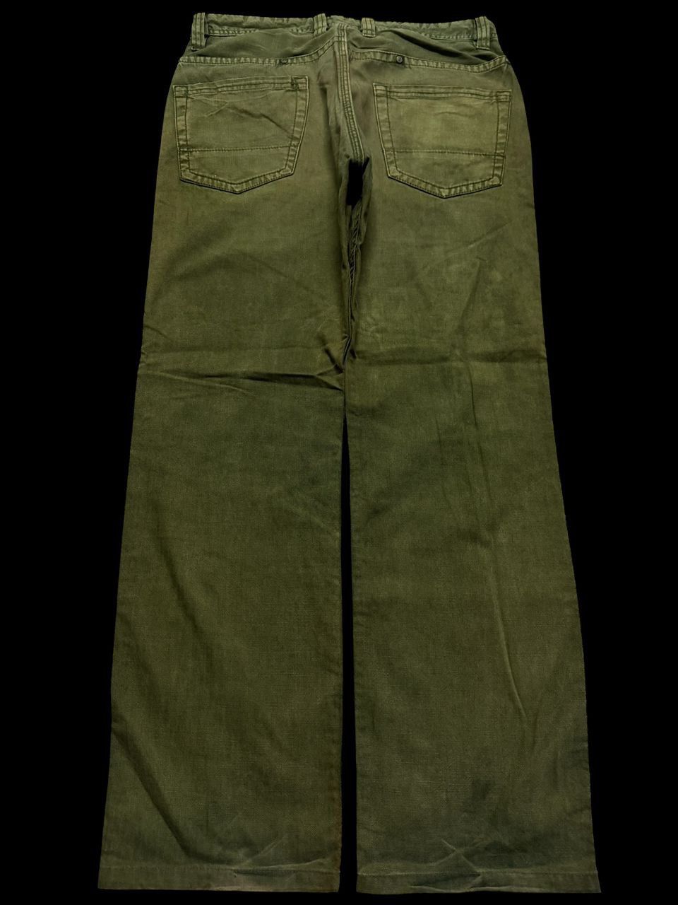 Kapital 💥Thrashed 90s Back Number Olive Green Jeans Sick style Size US 31 - 2 Thumbnail