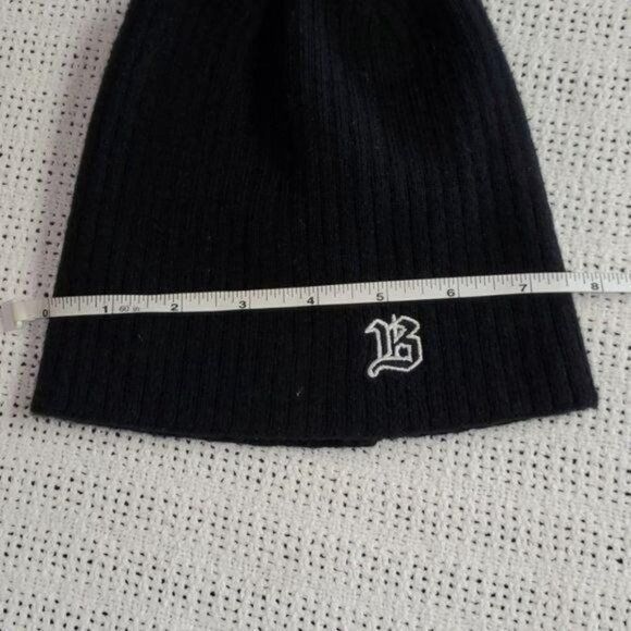 Designer Bula Black Embroidered Logo "B" Ski Beanie Hat Size ONE SIZE - 2 Thumbnail