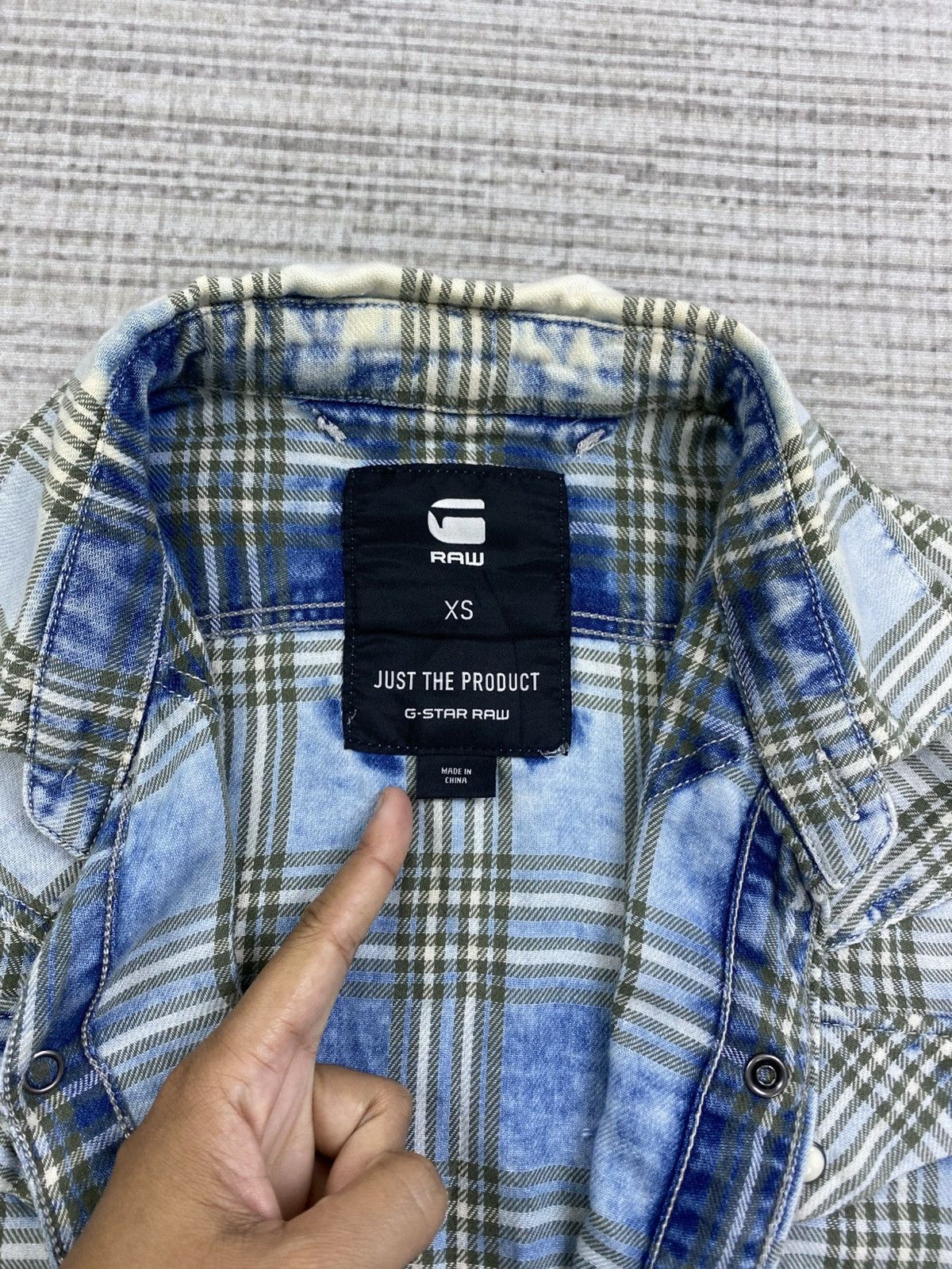 G-Star Vintage G-Star Raw Acid Wash Plaid Button Ups Shirt Size US S / EU 44-46 / 1 - 11 Thumbnail