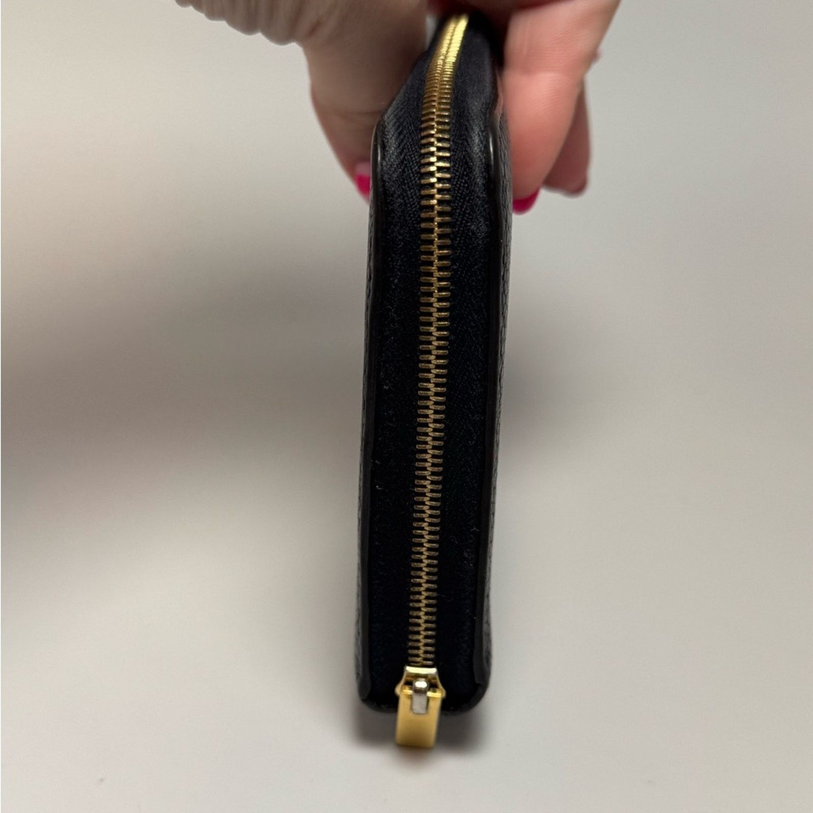 Celine Céline Continental Black Pebbled Leather Zip Wallet Italian Size ONE SIZE - 4 Thumbnail