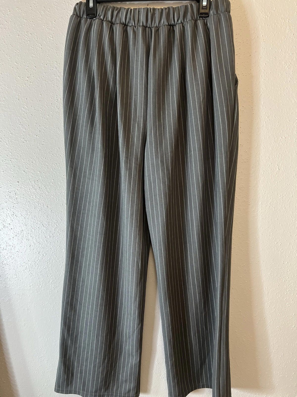 Fashion Nova Fashion Nova Work It Pin Strip Trouser Pants NWT Sz L Size 36" / US 14 / IT 50 - 2 Thumbnail