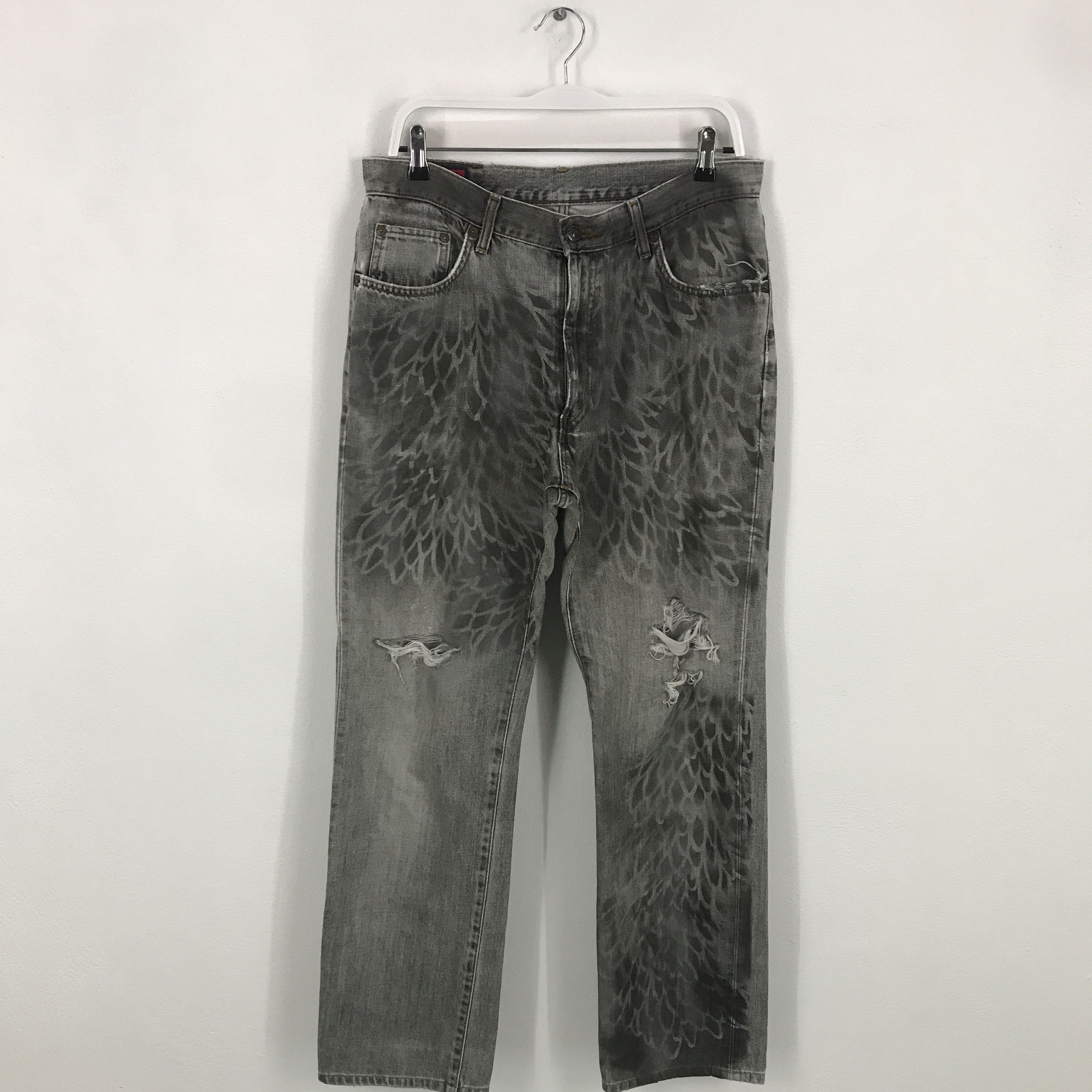 Edwin × Japanese Brand Rare Edwin 503 regular Style distressed jeans pants Size US 32 / EU 48 - 1 Thumbnail