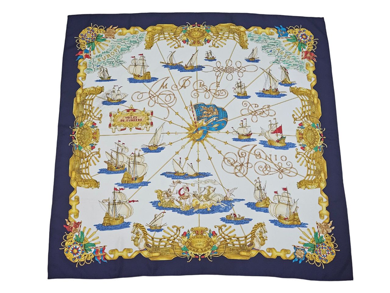 Hermes HERMES Voiles De luminere Silk Scarf Size ONE SIZE - 1 Thumbnail