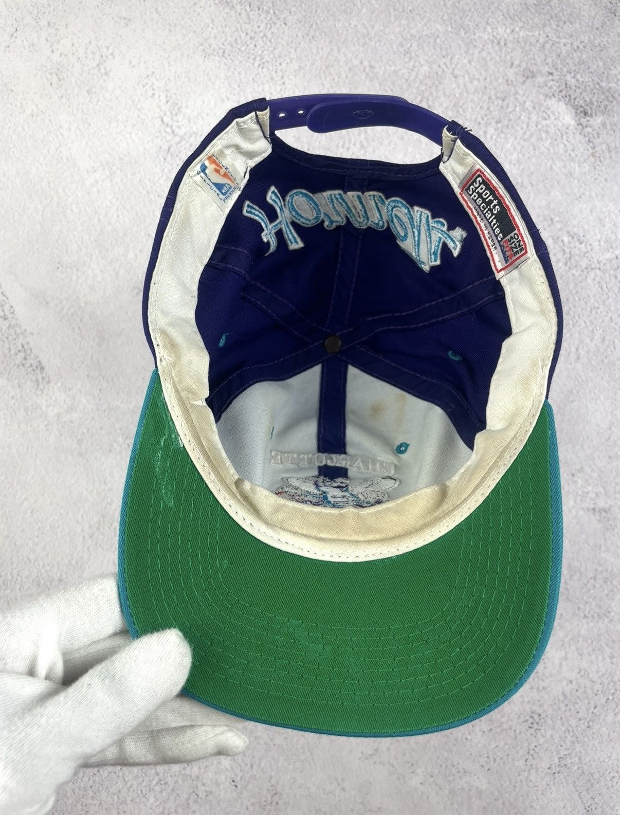 NBA Vintage Charlotte Hornets Hat Sports Specialties Script Size ONE SIZE - 8 Thumbnail