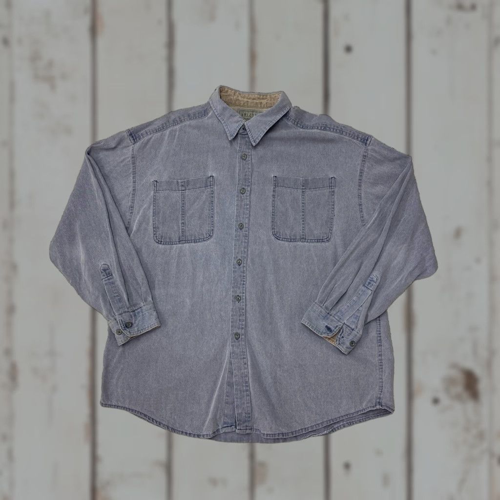 Vintage VINTAGE Arizona Jean Co Button-Up Denim Shirt Mens XL Long Sleeve Blue Western Shirt Regular Fit Shirt Men Size US XL / EU 56 / 4 - 1 Thumbnail