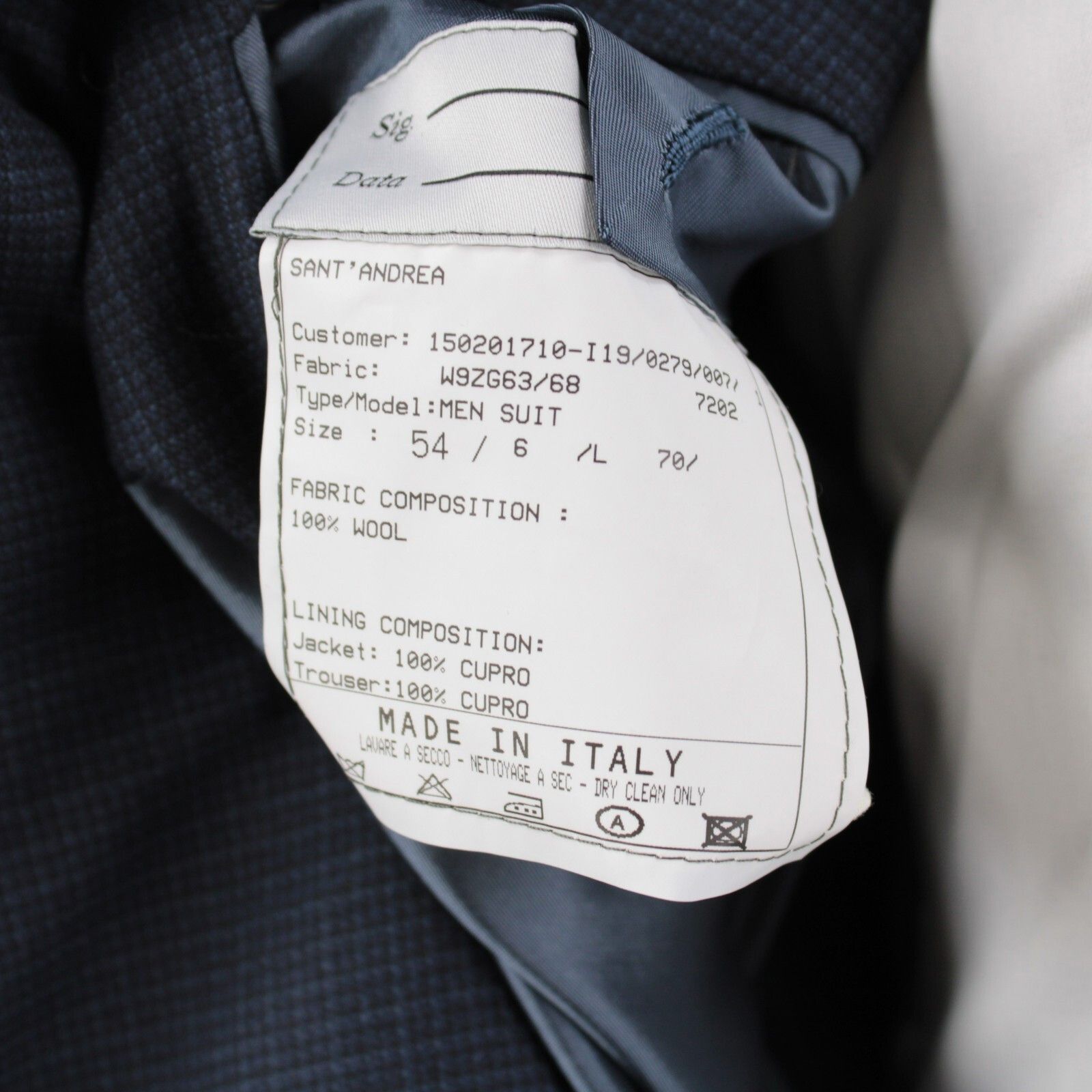 Other Sant'Andrea Suit Size US 44 Long in Blue Size 44R - 9 Thumbnail