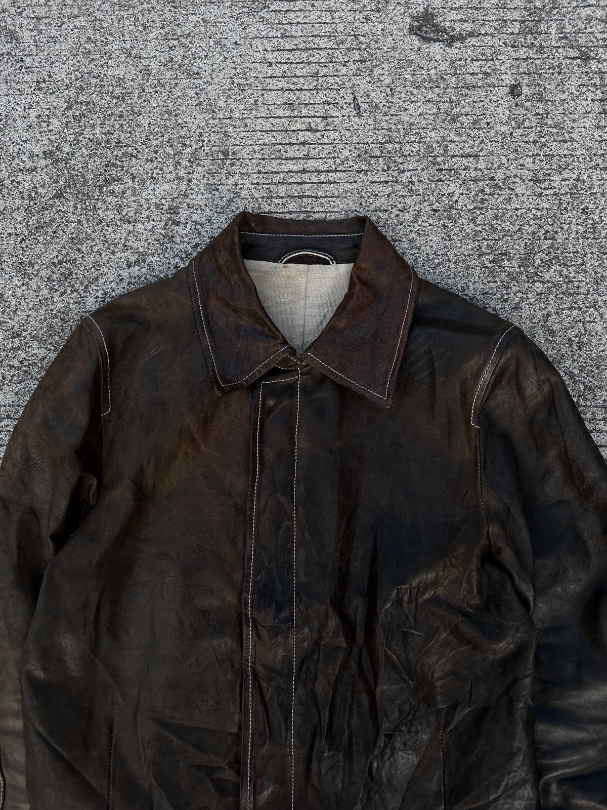 Carol Christian Poell Fw04/05 Overlock Proto Leather Jacket LM/1986 Size US S / EU 44-46 / 1 - 6 Thumbnail