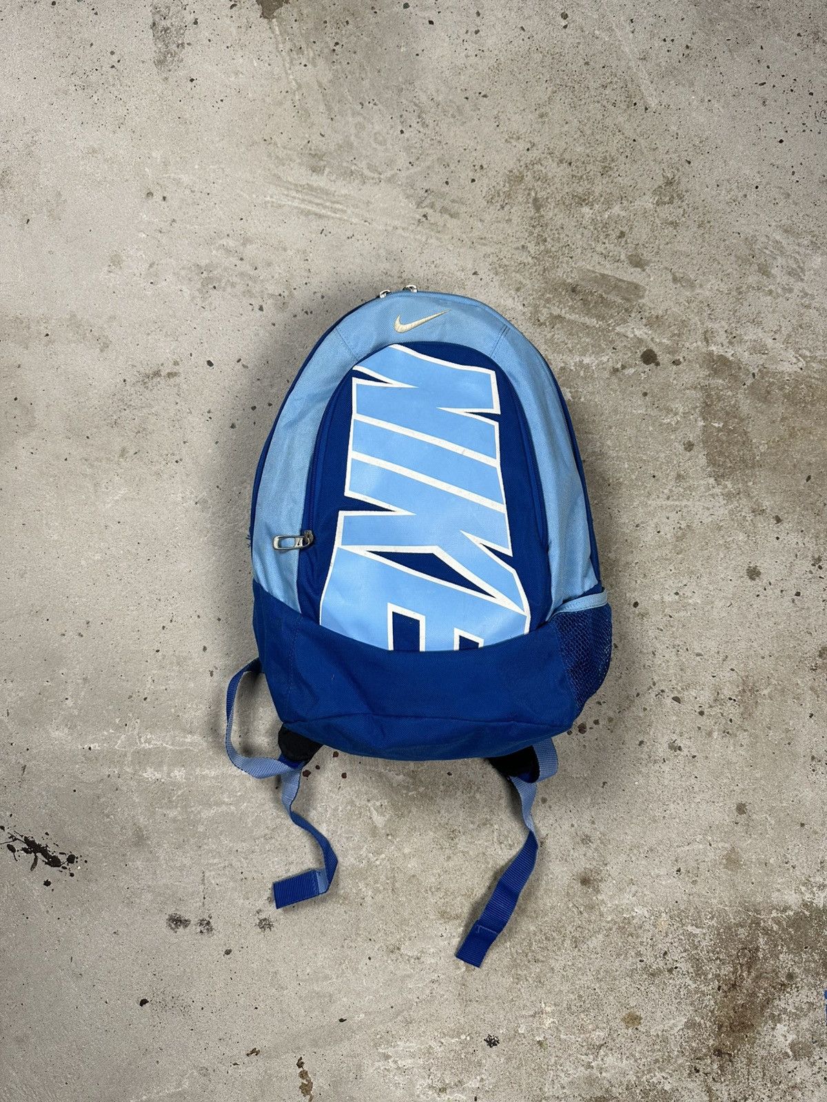 Nike Vintage Y2K Nike Blue Backpack Bag Swoosh Spell Out | Grailed