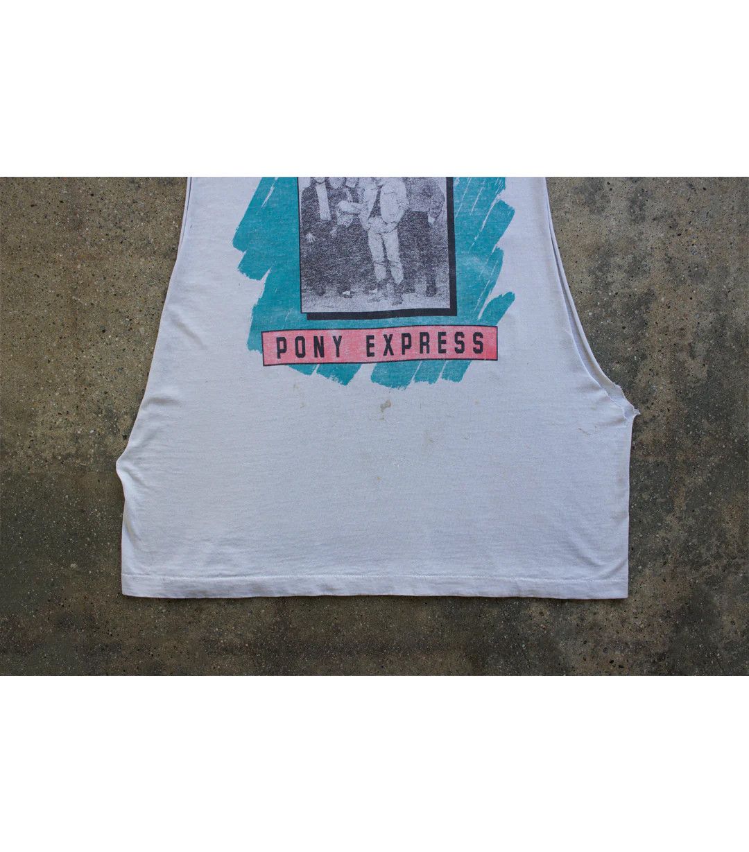 Vintage 80's Vintage Pony Express Sleeveless T-Shirt Size US XL / EU 56 / 4 - 5 Thumbnail