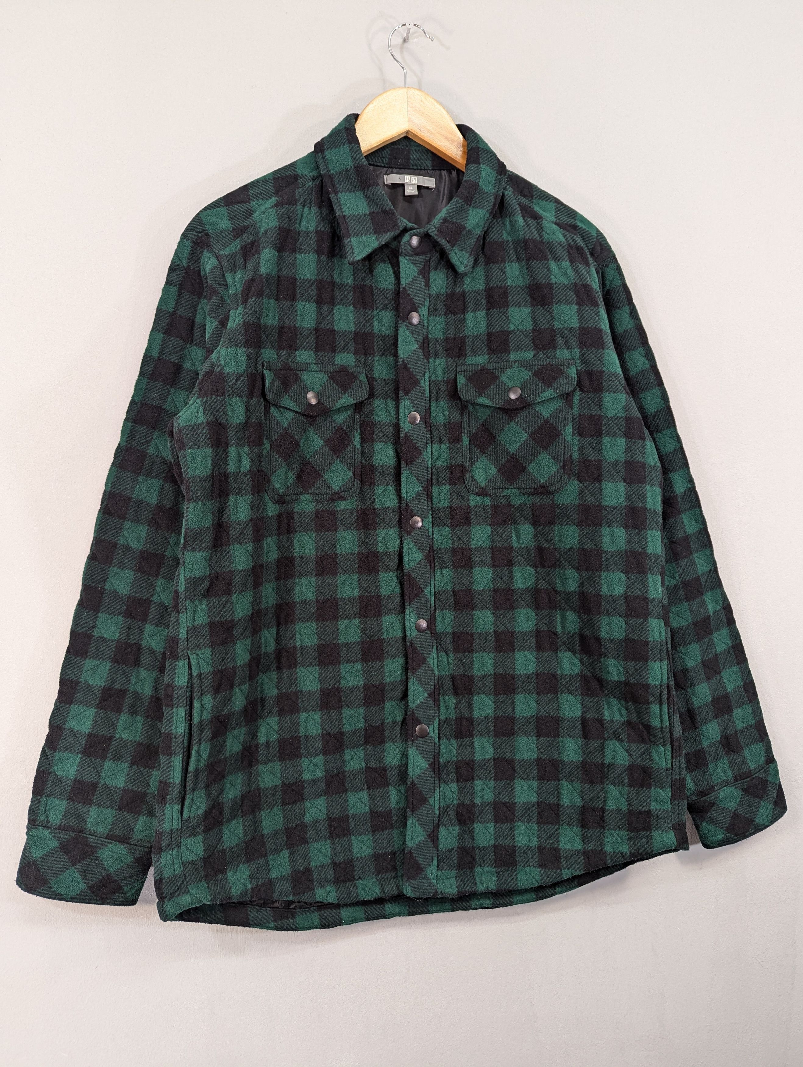 Flannel Uniqlo Quilted Checkered Box Flannel Jacket Size US XL / EU 56 / 4 - 3 Thumbnail