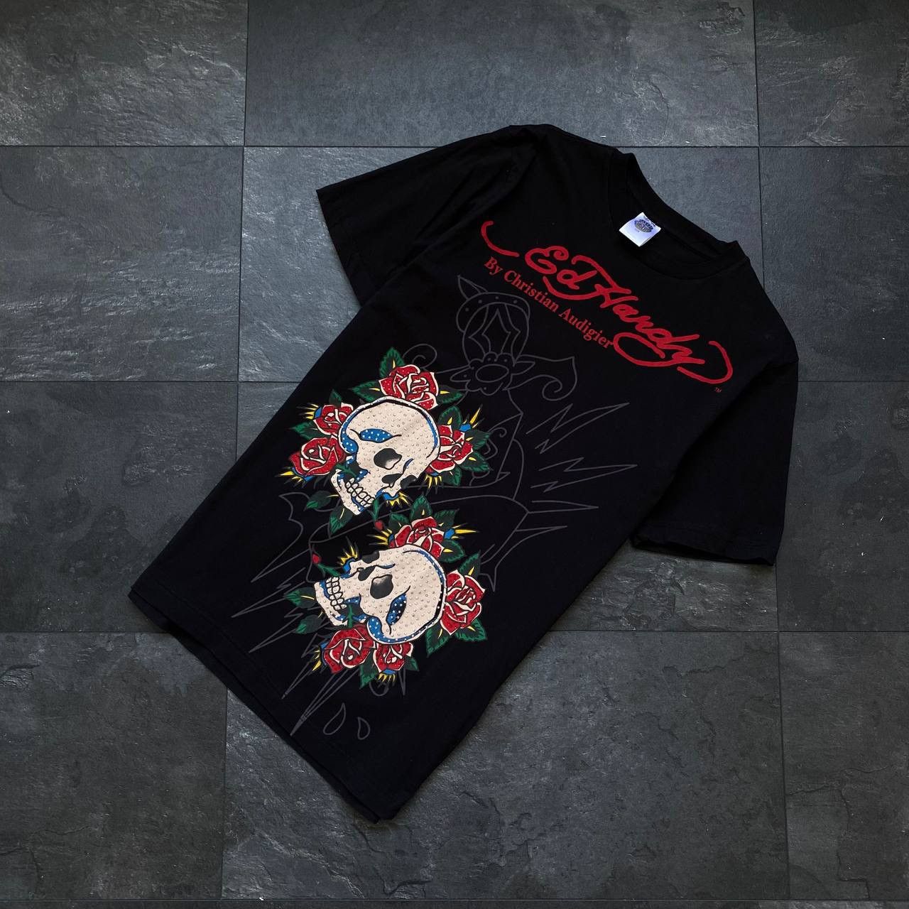 Vintage big logo Ed hardy skulls tee shirts