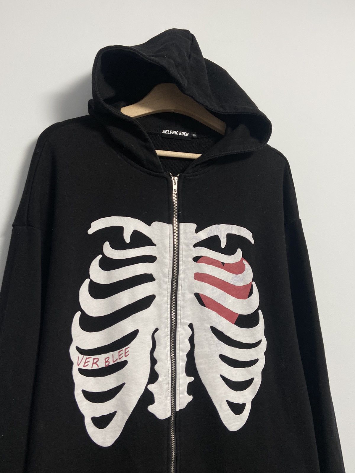 Band Tees AELFRIC EDEN vintage zip hoodie skeleton y2K style Size US M / EU 48-50 / 2 - 2 Thumbnail