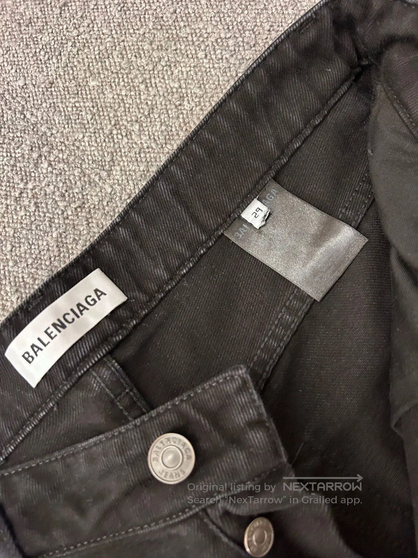 Balenciaga Balenciaga Black Denim Pants Size 29. Size US 29 - 4 Thumbnail