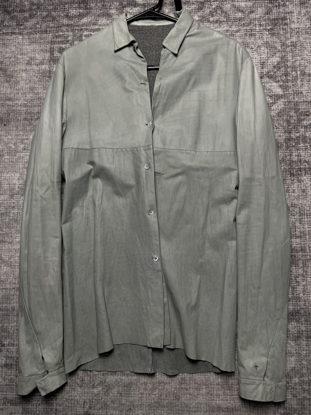 Ma+ M.A.+ Leather Button Shirt Maurizio Amadei Size US M / EU 48-50 / 2 - 3 Thumbnail