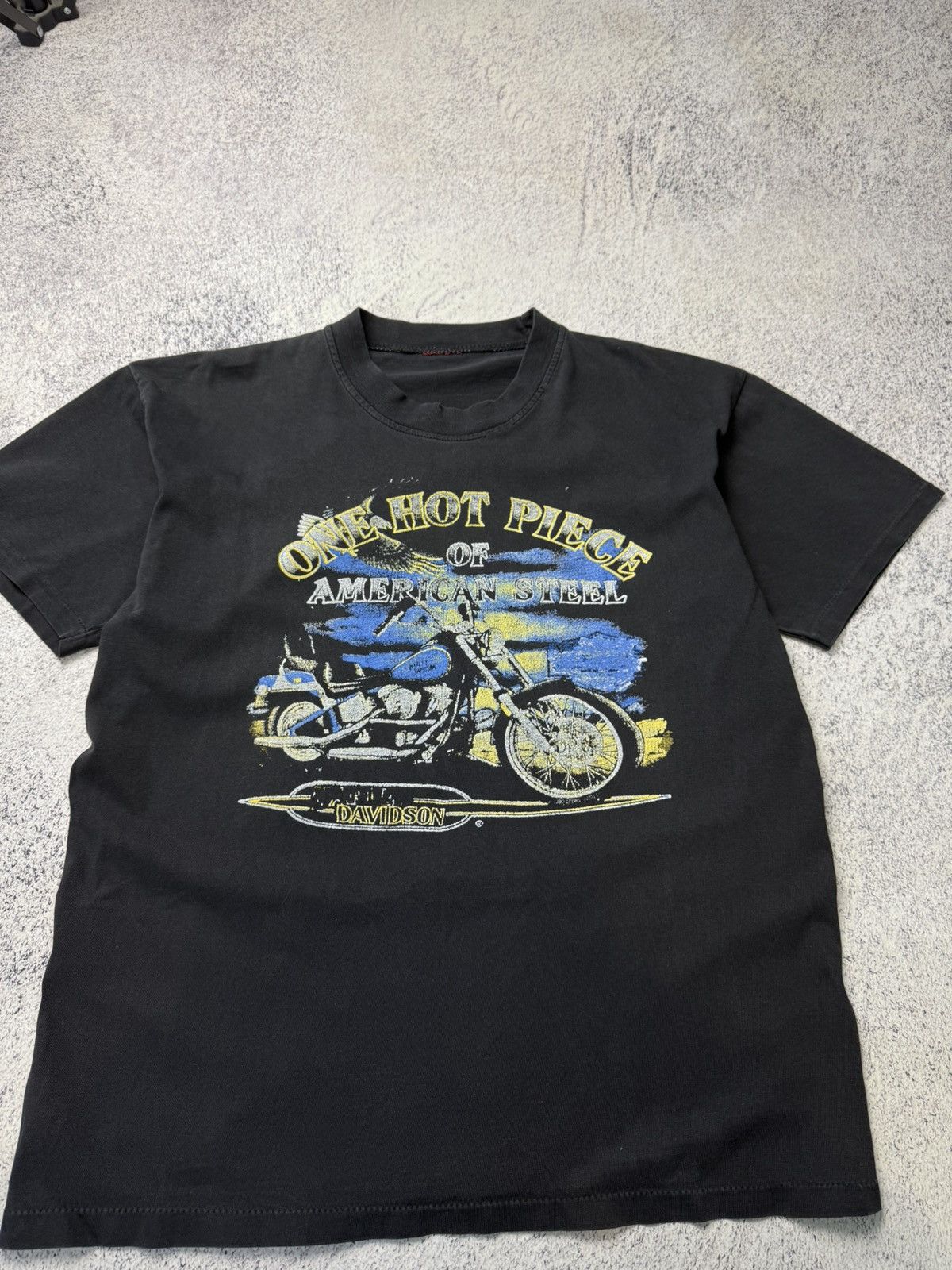 Harley Davidson Vintage Harley Davidson T Shirt One Hot Piece 80s signal Size US M / EU 48-50 / 2 - 2 Thumbnail