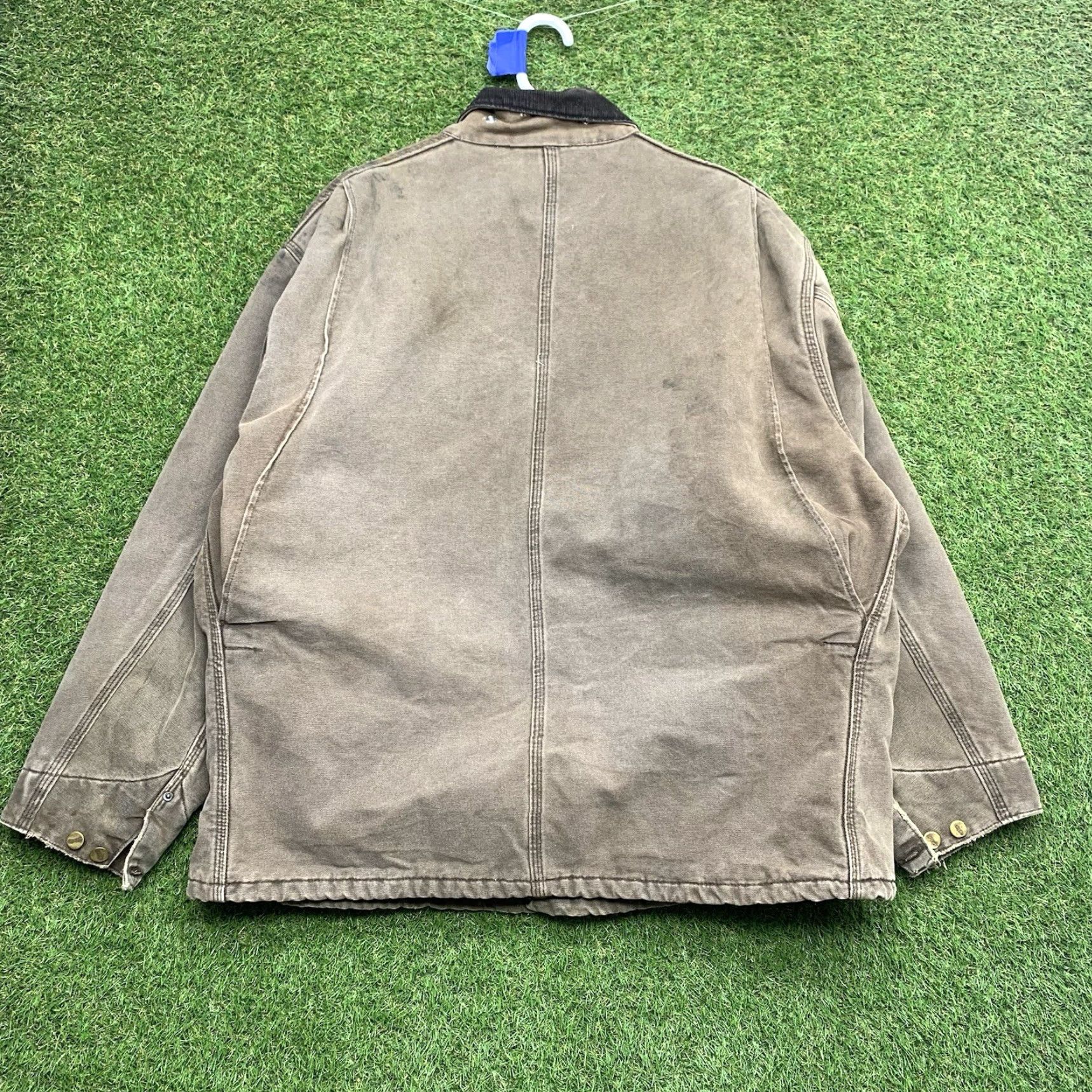 Carhartt VINTAGE Carhartt Barn Jacket Mens 2XL C02 CHT Blanket Lined Coat USA UNION MADE Jacket Size US XXL / EU 58 / 5 - 2 Thumbnail