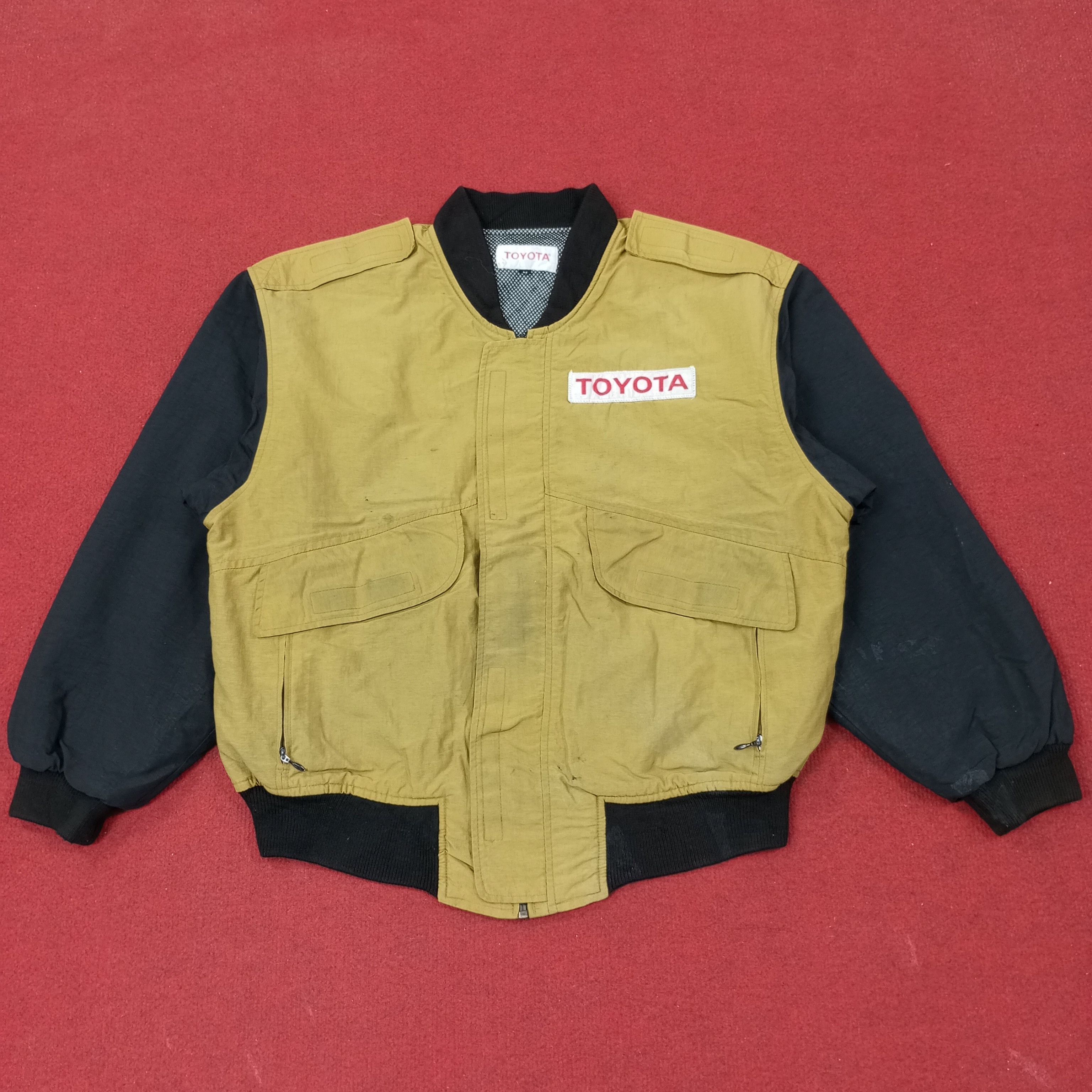 Vintage Toyota Japanese Motorsports Racing Workwear Jacket c241n16 Size US L / EU 52-54 / 3 - 4 Thumbnail