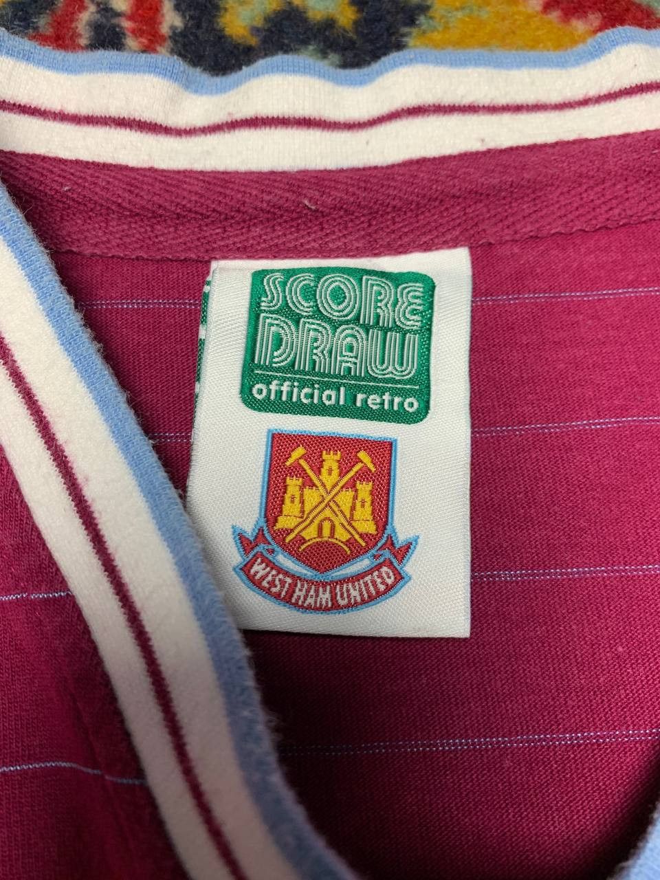 Vintage West Ham United 1986 Home Shirt Score Draw Retro New Remake Size US M / EU 48-50 / 2 - 3 Thumbnail