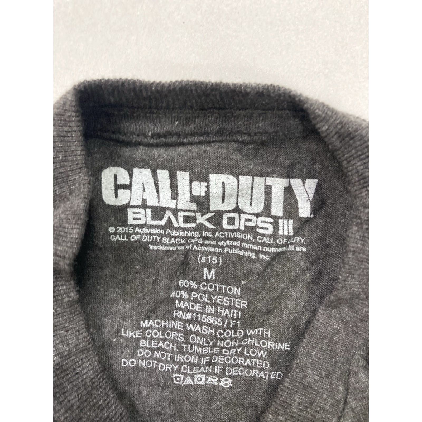 Vintage Call Of Duty Black Ops III Graphic T-shirt Men Medium Crew Neck Short Sleeve Gray Cotton T-Shirt Size US M / EU 48-50 / 2 - 4 Thumbnail