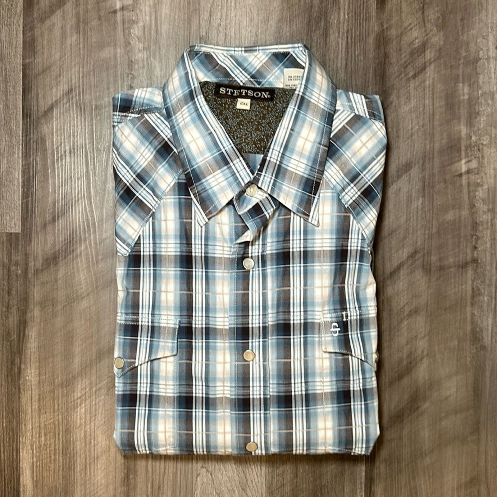 Stetson Stetson Western Long Sleeve Pearl Snap Button - 2XL Size US XXL / EU 58 / 5 - 1 Thumbnail