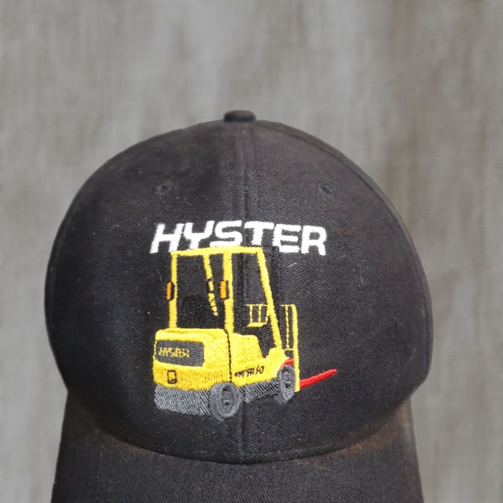Spell VINTAGE Cyrk Black Snapback Hat Forklift Spell Out Logo 1990s Mens Adjustable Cap Size ONE SIZE - 1 Thumbnail