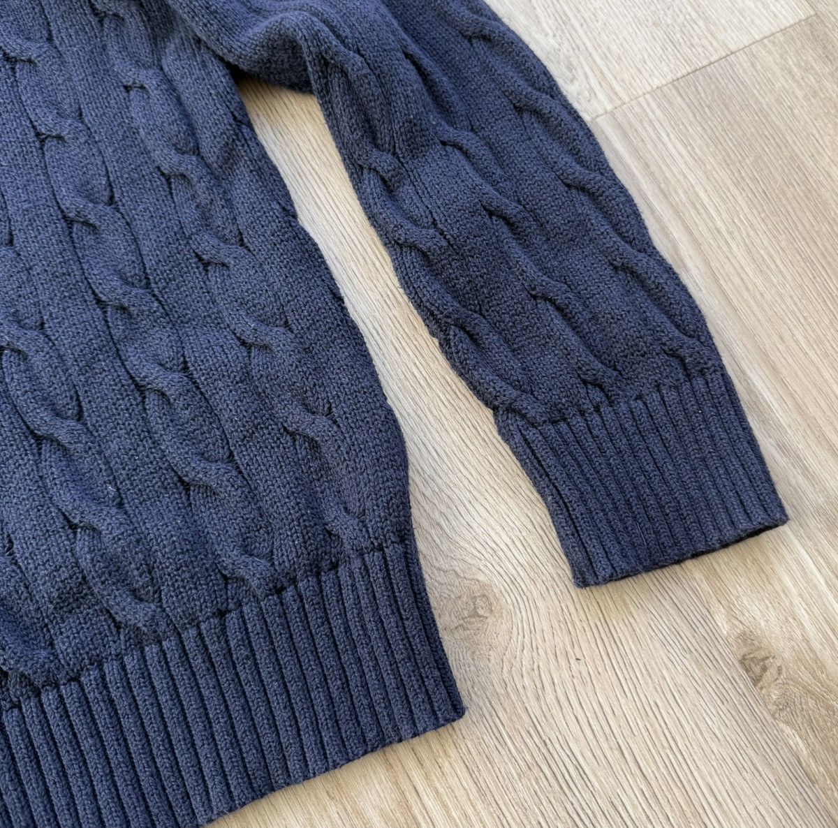 Polo Ralph Lauren Polo Ralph Lauren Navy Blue Cable Knit Sweater Size US L / EU 52-54 / 3 - 4 Thumbnail