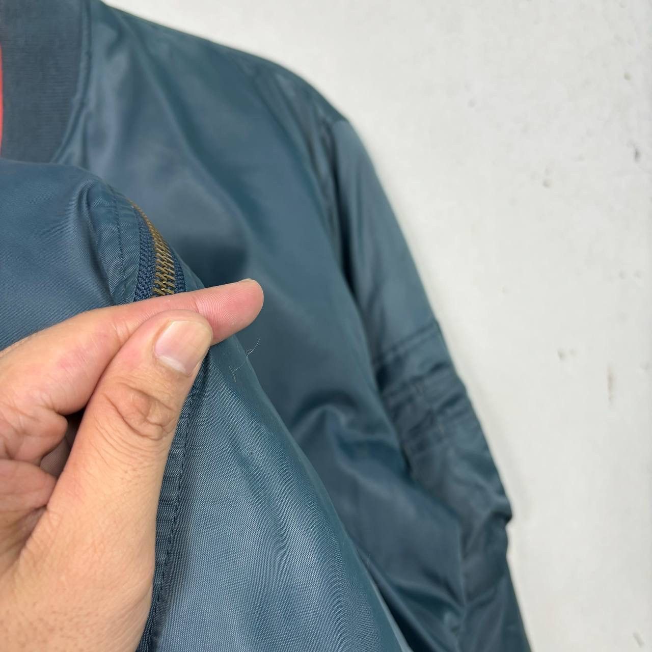 Other Vintage MA-1 Flight Jacket Sage Green Bomber Orange Lining Size US M / EU 48-50 / 2 - 13 Thumbnail