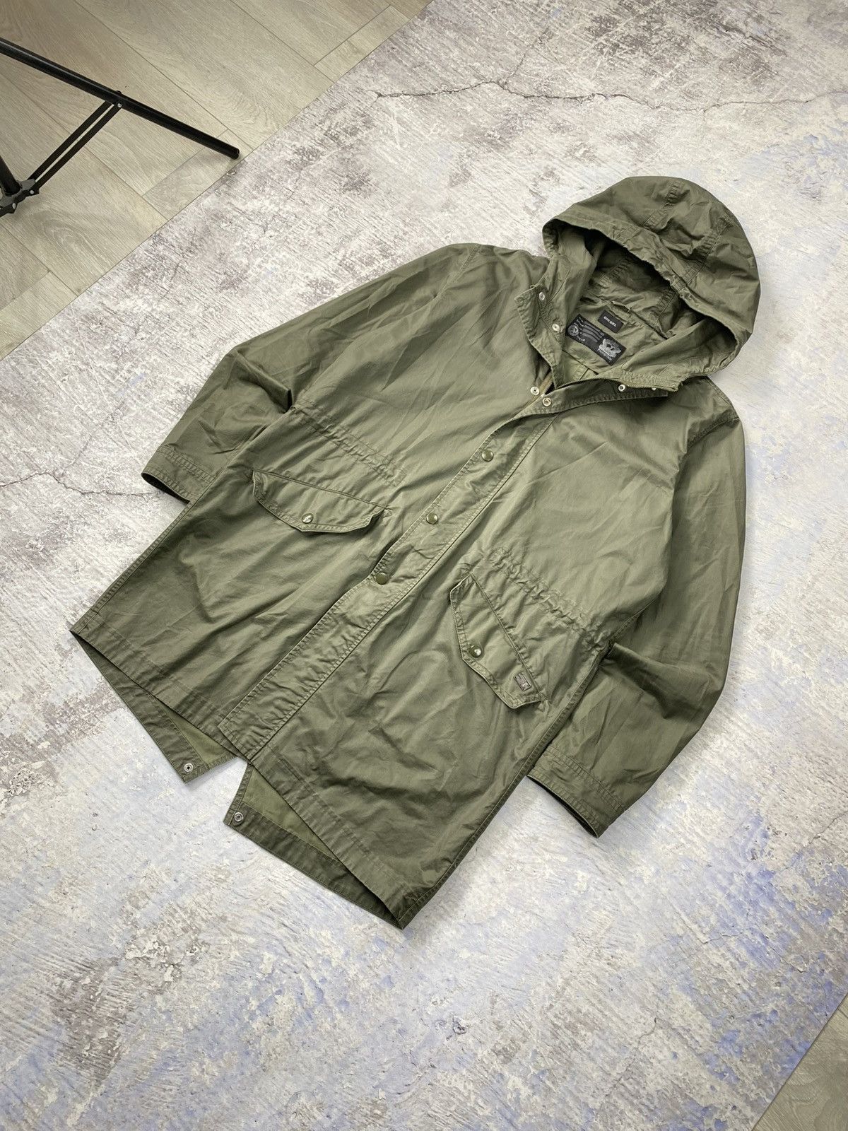 Diesel × Japanese Brand Diesel waxed parka green mens hooded jacket y2k avantgarde Size US XL / EU 56 / 4 - 2 Thumbnail