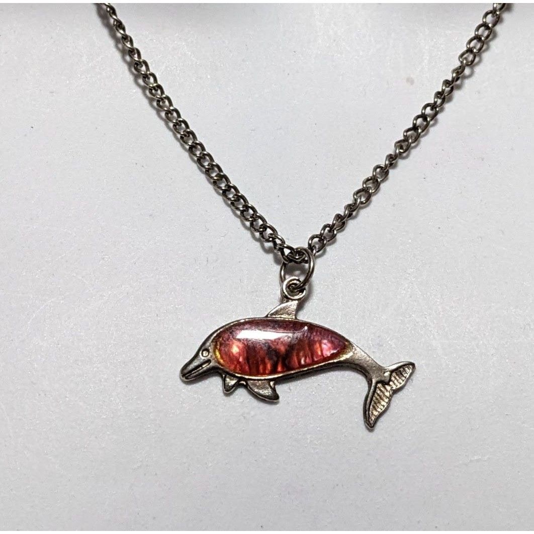 Other Pink Shell Dolphin Necklace Size ONE SIZE - 8 Thumbnail