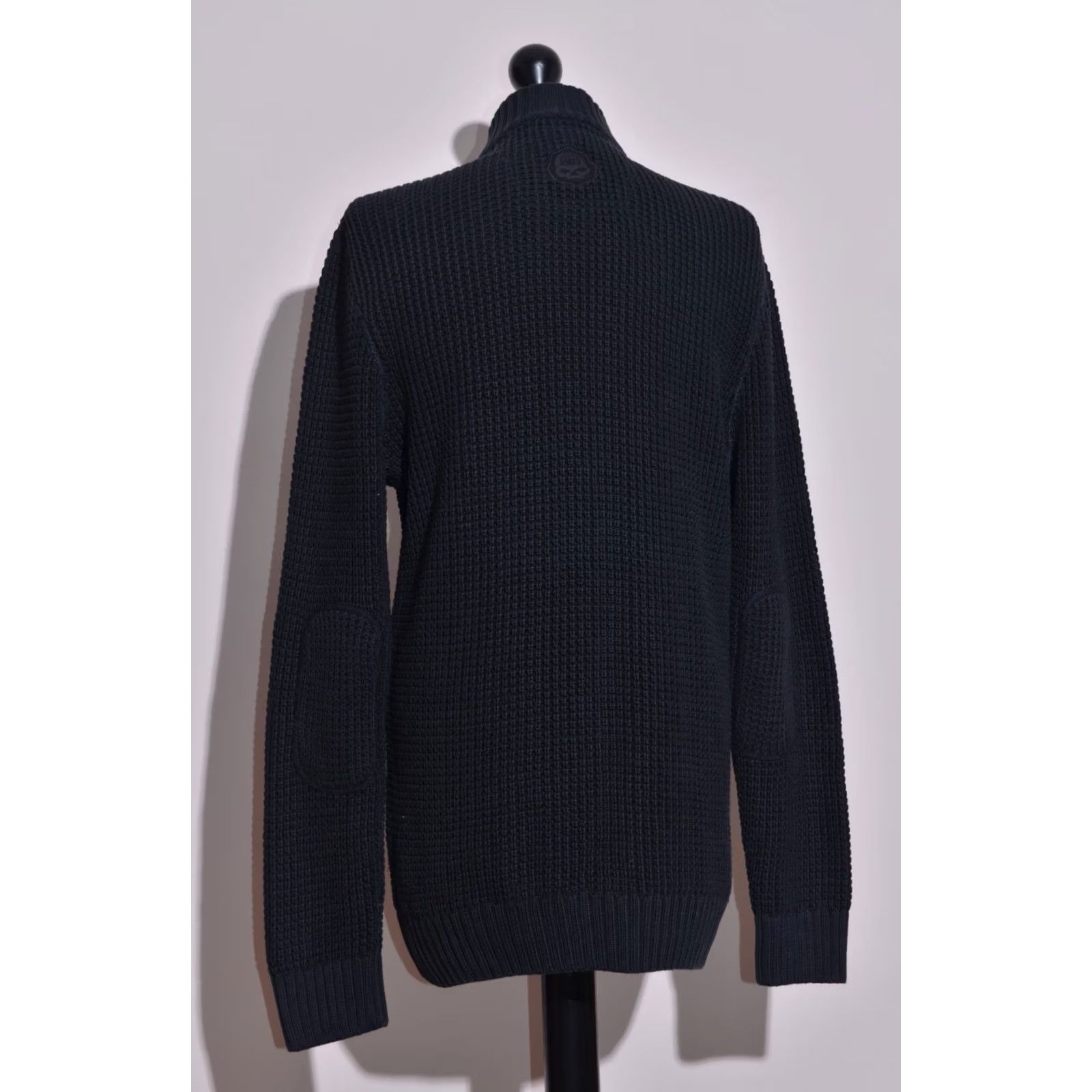 Harley Davidson Harley-Davidson Skull Jumper Mens M Black Biker Sweater 1/4 Zip Heavyweight Pullover Knit Wool Cotton Shirt Womens Mens Boys Girls Size US M / EU 48-50 / 2 - 4 Thumbnail