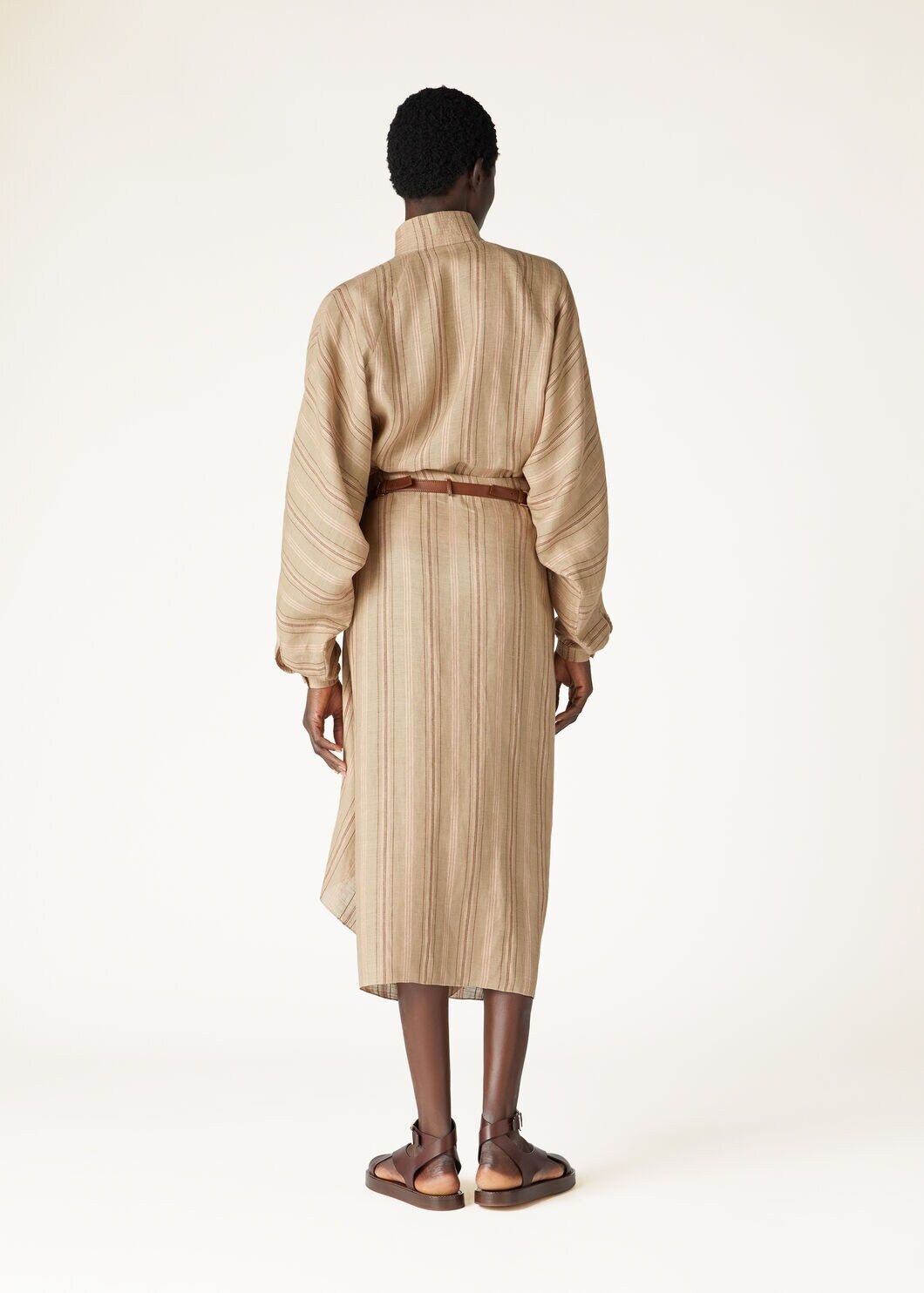 Loro Piana o1srvl11e0725 FAO0418 Linen Shay Shirt in Beige Size XS / US 0-2 / IT 36-38 - 5 Thumbnail