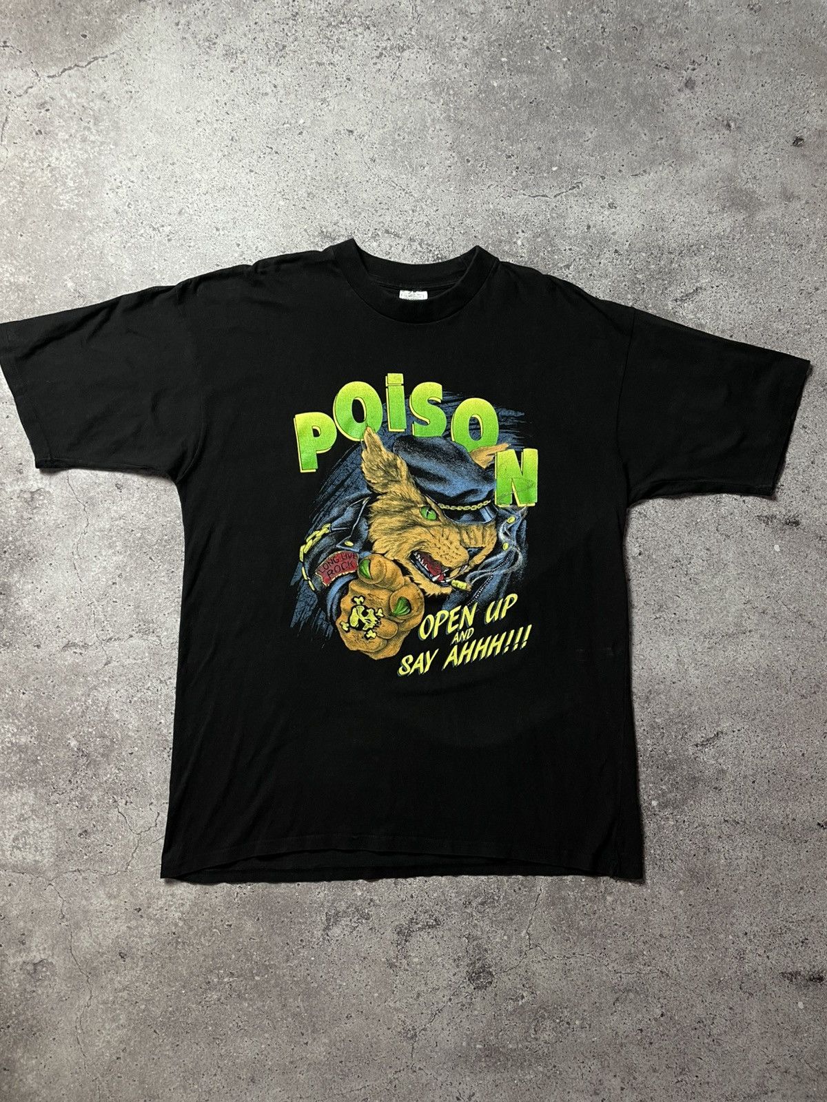 Band Tees Vintage Poison Open Up and Say Ahh Tour T-Shirt Size US XL / EU 56 / 4 - 1 Thumbnail