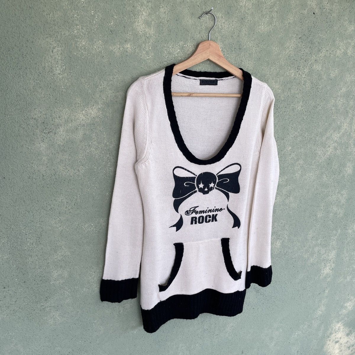 Homespun Knitwear Vintage Japanese Feminine Rock Skulls Knitwear Sweater Women Size M / US 6-8 / IT 42-44 - 2 Thumbnail