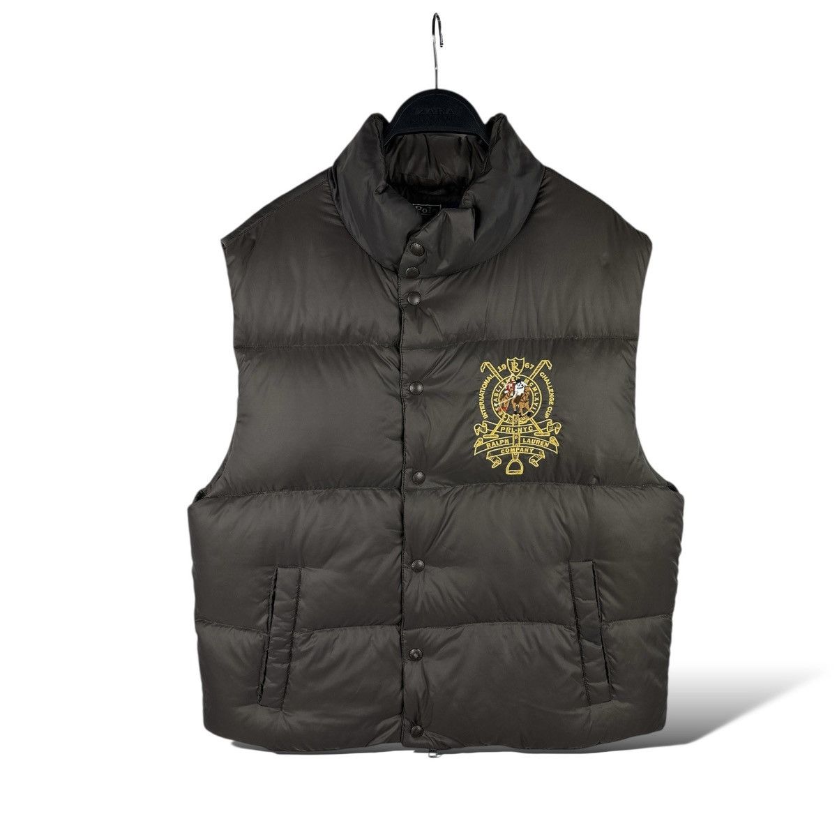 Vintage Polo Ralph Lauren Down Puffer Vest Brown Hype Luxury