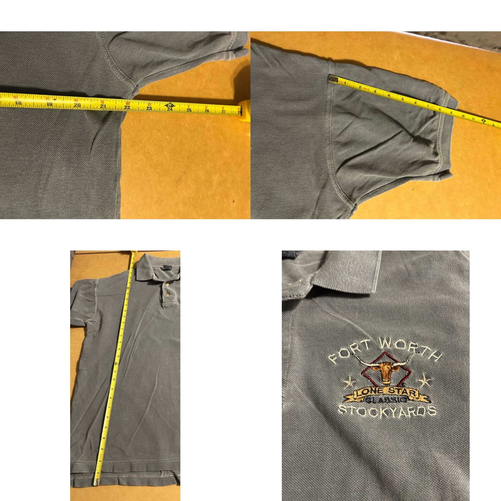 Vintage VINTAGE Fort Worth Stockyards Lone Star Classic Polo Shirt Men Medium Gray Embroider Size US M / EU 48-50 / 2 - 9 Thumbnail