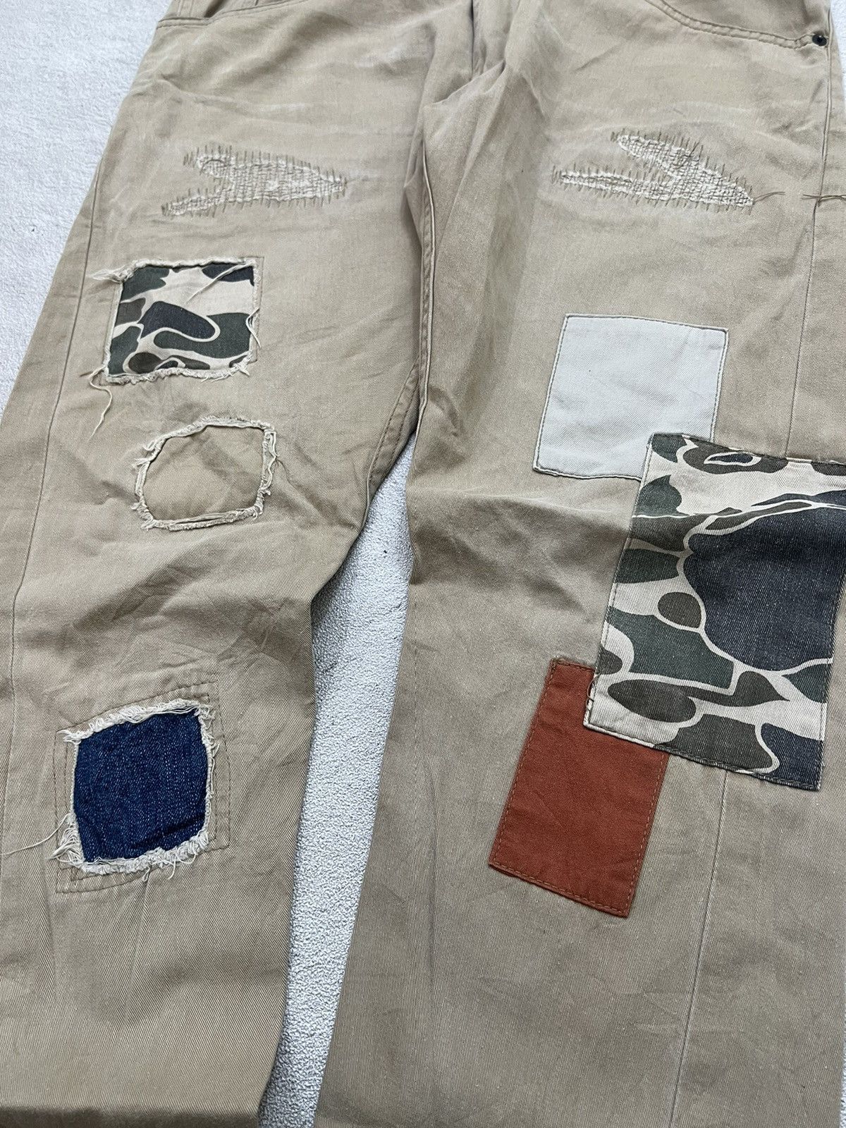 Number (N)ine 2000s Japanese Maison Patchwork Bootcut Chino y2k Lgb Ifsix Size US 34 / EU 50 - 3 Thumbnail