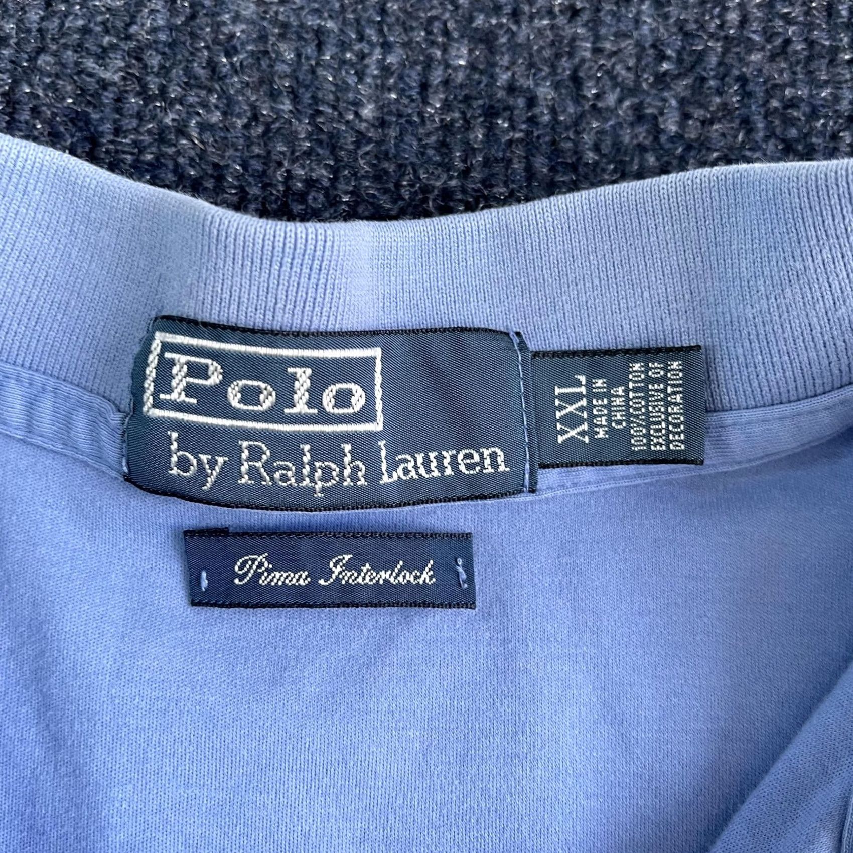 Polo Ralph Lauren Polo Ralph Lauren Polo Shirt Mens 2XL Blue Pima Interlock Short Sleeve Pony Logo Shirt Size US XXL / EU 58 / 5 - 3 Thumbnail