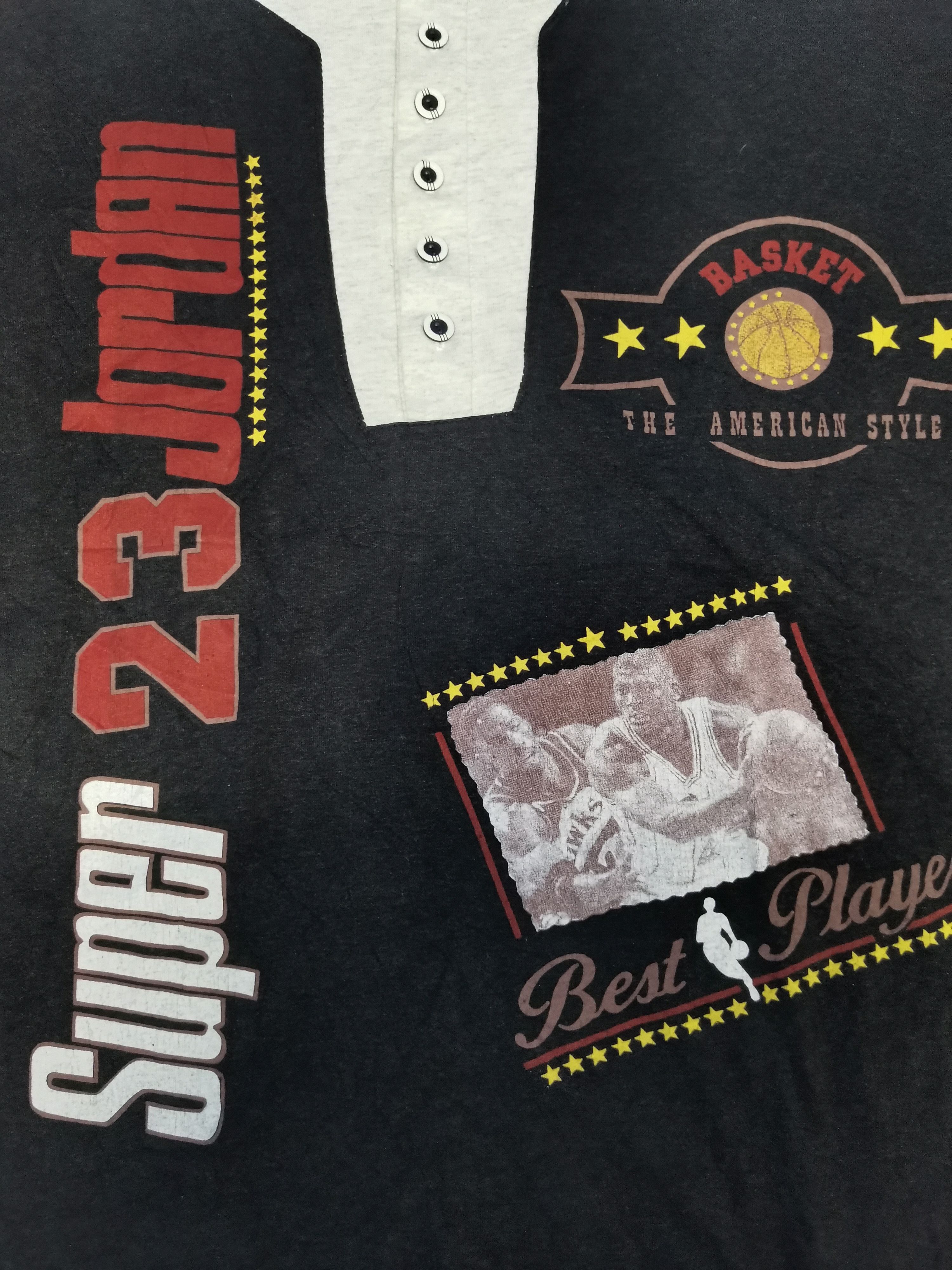 Vintage Vintage Michael Jordan Super 23 Basketball Tee Rodman Size US L / EU 52-54 / 3 - 1 Thumbnail