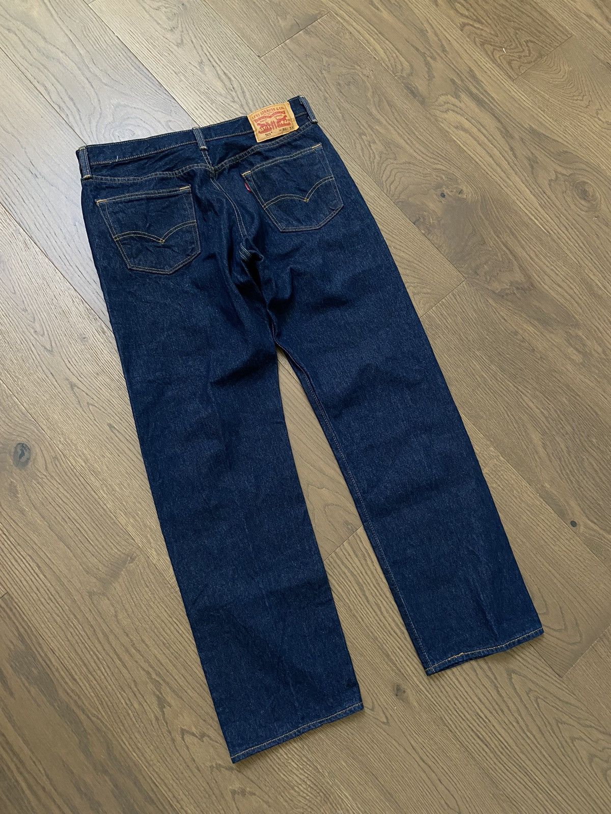 Levi's × Vintage Levi’s 501 Raw Denim Jeans Size US 34 / EU 50 - 2 Thumbnail
