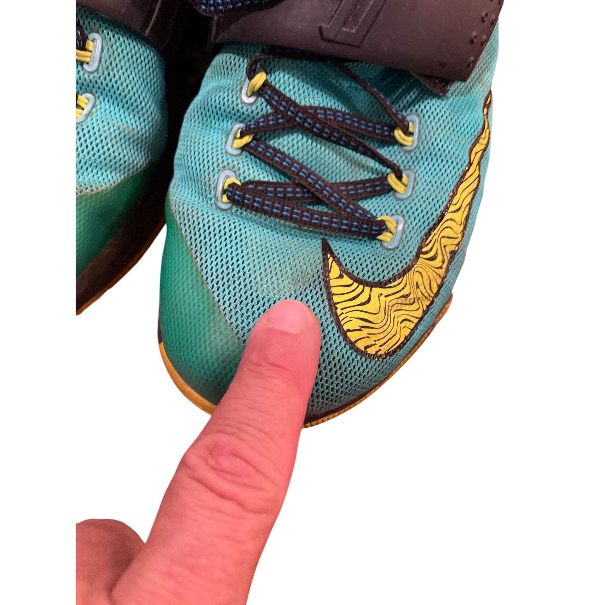 Nike Nike 653996-370 KD 7 Uprising teal volt mens low bb sneakers Size US 12 / EU 45 - 15 Thumbnail