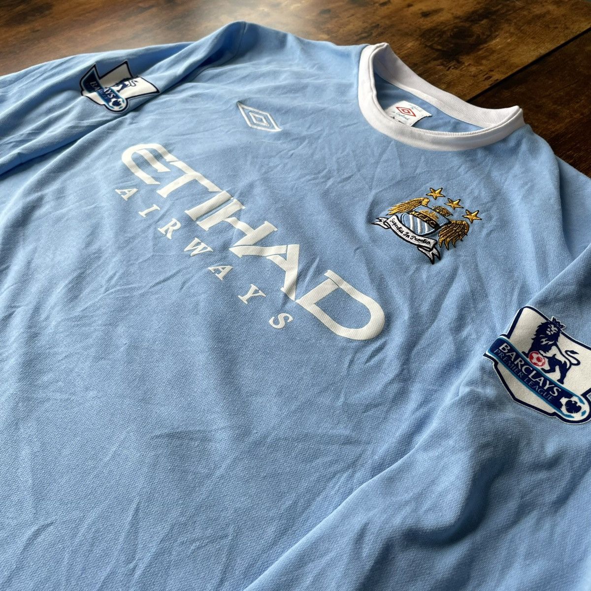 Umbro Manchester City 09/10 Umbro home soccer jersey - Adebayor 25 Size US L / EU 52-54 / 3 - 4 Thumbnail