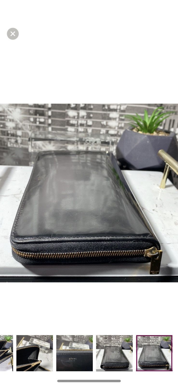 Celine Authentic CELINE Patent Leather Zippy Wallet Size ONE SIZE - 10 Thumbnail