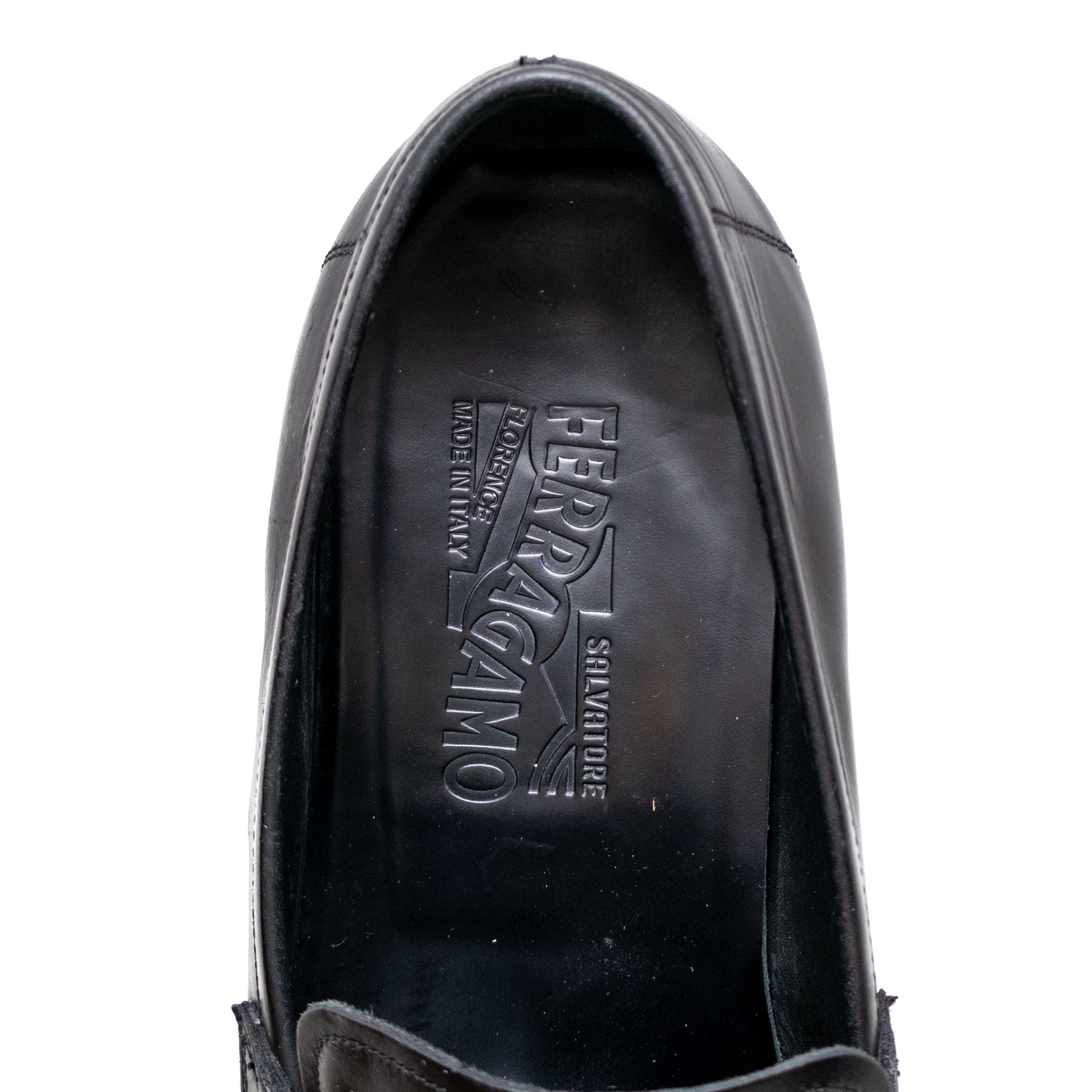 Salvatore Ferragamo Salvatore Ferragamo Black Leather Horsebit Loafers Sz US9.5 Size US 9.5 / EU 42-43 - 8 Thumbnail