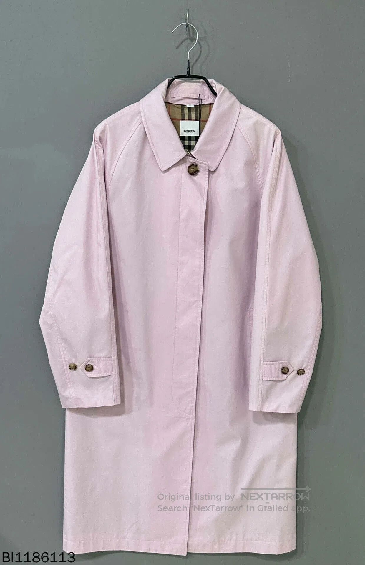 Burberry Camden Check Trench Coat Pink Lining.