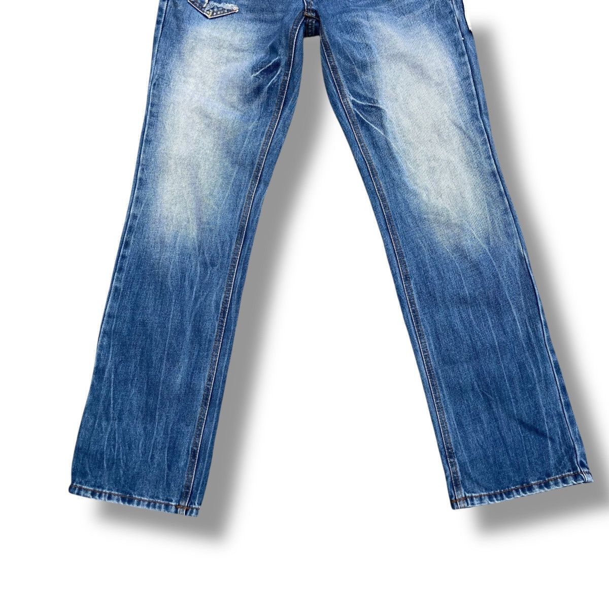 Hysteric Glamour 🇯🇵 YOSHITOMO NARA LOLITA WASHED DISTRESSED DENIM PANTS Size 32" / US 10 / IT 46 - 6 Thumbnail