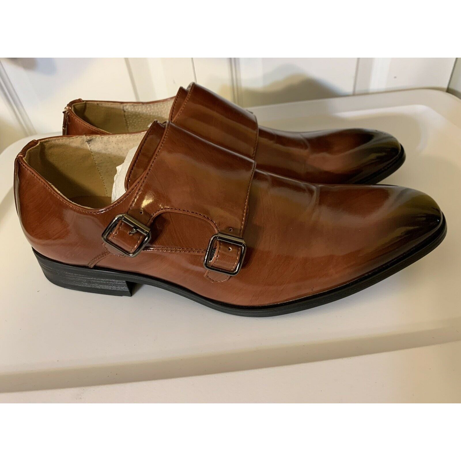 Majestic Majestic Collection Men’s Sz 7 1/2 Dress Shoes, Double Monk Size US 7.5 / EU 40-41 - 7 Thumbnail