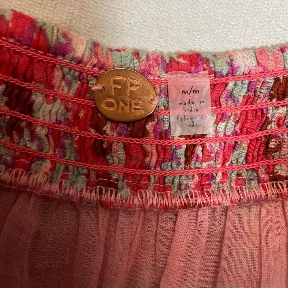 Free People NWT New $108 Free People Talia Tiered Pink Floral Tank Mini Size M / US 6-8 / IT 42-44 - 7 Thumbnail