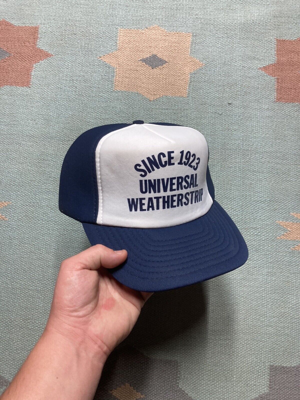 Vintage VTG SnapBack hat universal weatherstrip company since 1923 Size ONE SIZE - 1 Thumbnail