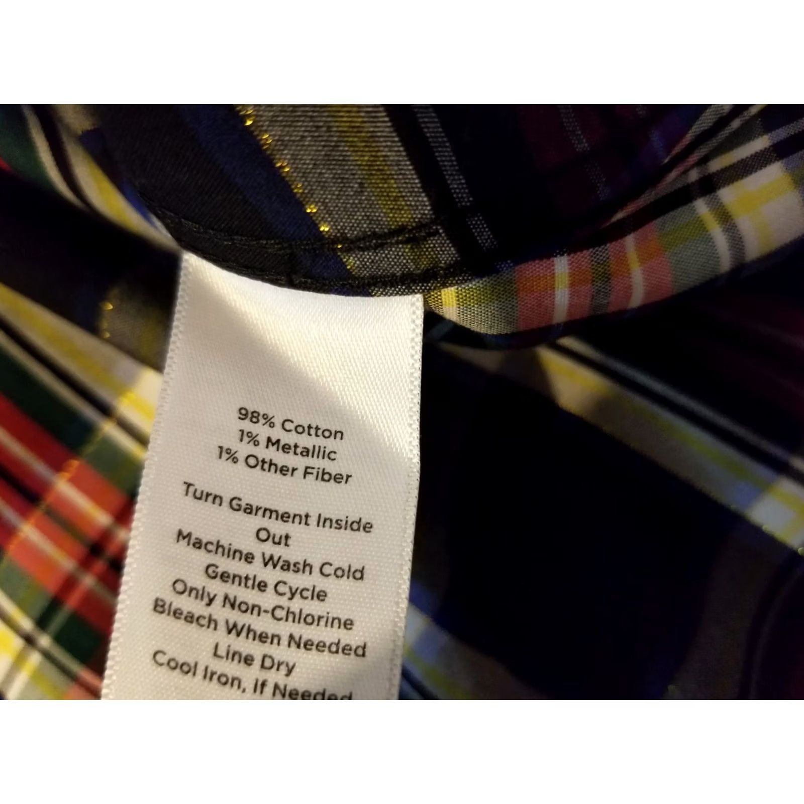 Talbots Womens Talbots Red Cotton Blouse Plaid Button Dress Shirt 20wp Petite Size 3XL / US 20-22 - 5 Thumbnail